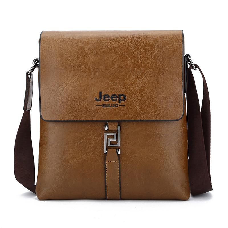 JEEP Buluo Vintage Leather Cross-body Satchel Messenger Bag (3)