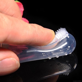 Transparent Soft Silicone Pet Tooth Brush Finger Toothbrush Bad Breath Care Pet Dog Cat Cleaning Sup (3)