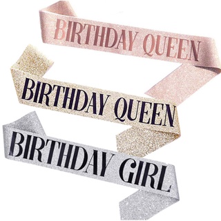 Birthday Party Queen/Girl Satin Sash Birthday Sash Party Supplies