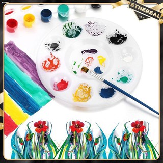 1/5/10Pcs Paint Palette Tray Round Plastic Mixing Palette DIY Craft Kids Art Supplies