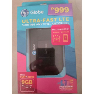Globe pocket Wifi prepaid Free 9GB