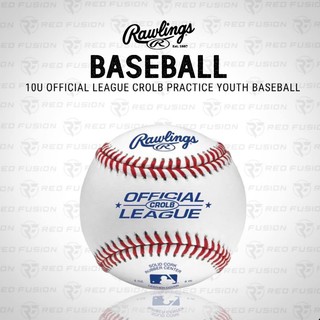 Authentic Rawlings 10U Official League CROLB Practice Youth Baseball, Single Ball