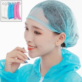 [free shipping]▨✳ﺴ100 Pieces Surgical Cap Non Woven Disposable Hairnet Head Covers Net Bouffant Cap (5)