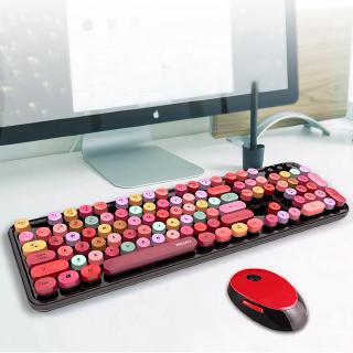 MOFii SWEET 2.4Ghz Wireless Keyboard And Mouse Set USB Optical Mouse And Keyboard Combos For PC Laptop (1)