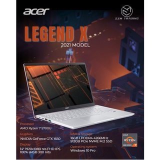 Acer Swift X/ Legend X SX14-41G R7 5700U / 5800U GTX 1650 / RTX 3050 14" IPS FHD 16GB RAM 512GB SSD