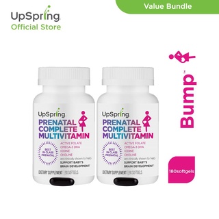 Upspring Prenatal Complete Multivitamin, Folate, Omega-3 DHA, Iodine, Choline, Iron, (90 Softgels x