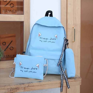 YESUN #X-12 Korean 3in1 Canvas school Bag Back Pack