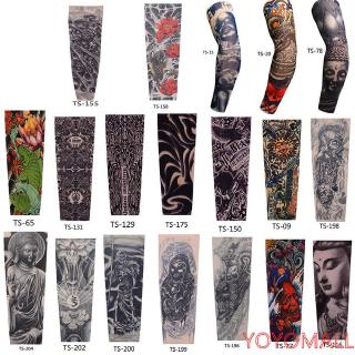 COD-Fashion Stretchy Temporary Elastic Arm Fake Tattoo Sleeves For Men Full sleeve temporary tattoo assorted