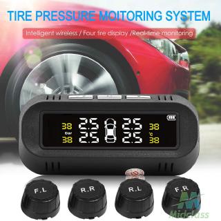 MS C68 USB+Solar Charging LCD Car TPMS Tire Pressure Monitor System with 4 Sensors