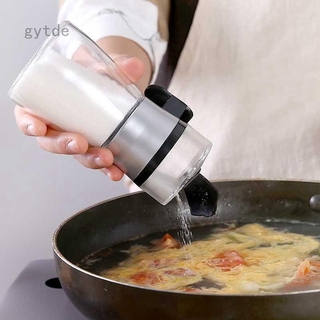 gytde Sliver Salt Dispenser Spice Shaker Push-type Portable