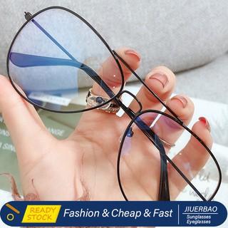 Fashion Oval Eyeglasses Metal Frame Eyeglasses Replaceable Lens Anti Radiation Eye Glasses