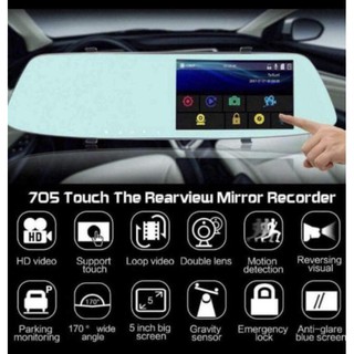 Touch Screen Car DVR dual lens Dashcam 4.3" inch FHD 1080P