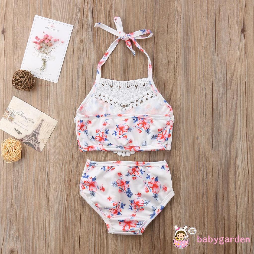 ADR-Kids Baby Girl Lace Floral Bikini Set Swimwear Swimsuit (5)