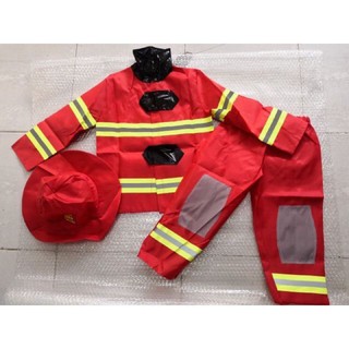 Fireman Career Costume For Kids Unisex