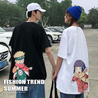 ¤♨✕Naruto Naruto Hinata Fashion T-shirt Couple T-shirt Trendy Brand Oversized Loose T-shirt Unisex S