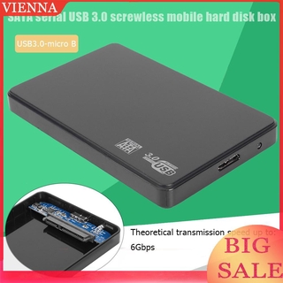 Vienna 2.5 inch USB 3.0 Micro-B to SATA External 6-Gbps SSD Hard Drive Enclosure