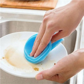 Silicone Dish Washing Sponge Scrubber Kitchen Cleaning antibacterial Tools Hot