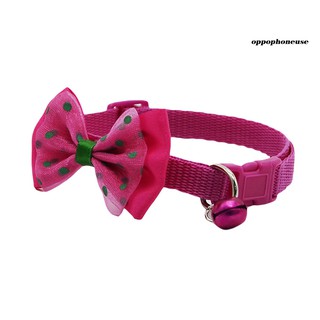【Ready stock】Cute Pet Cat Dog Puppy Adjustable Bowknot Bell Collar Party Necklace Neck Strap (7)