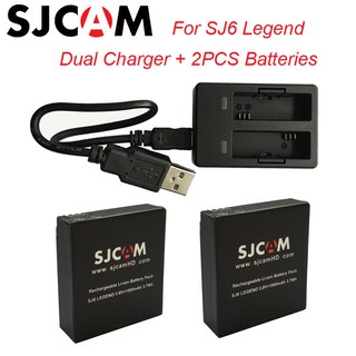 SJCAM SJ6 Series (AIR and LEGEND) 2pcs. Battery and Dual Slot Battery Charger