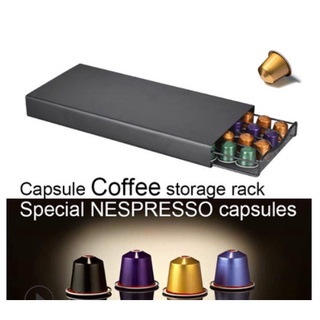 40 Pods Iron Coffee Capsule Organizer Storage Stand Holder Drawer for Nespresso