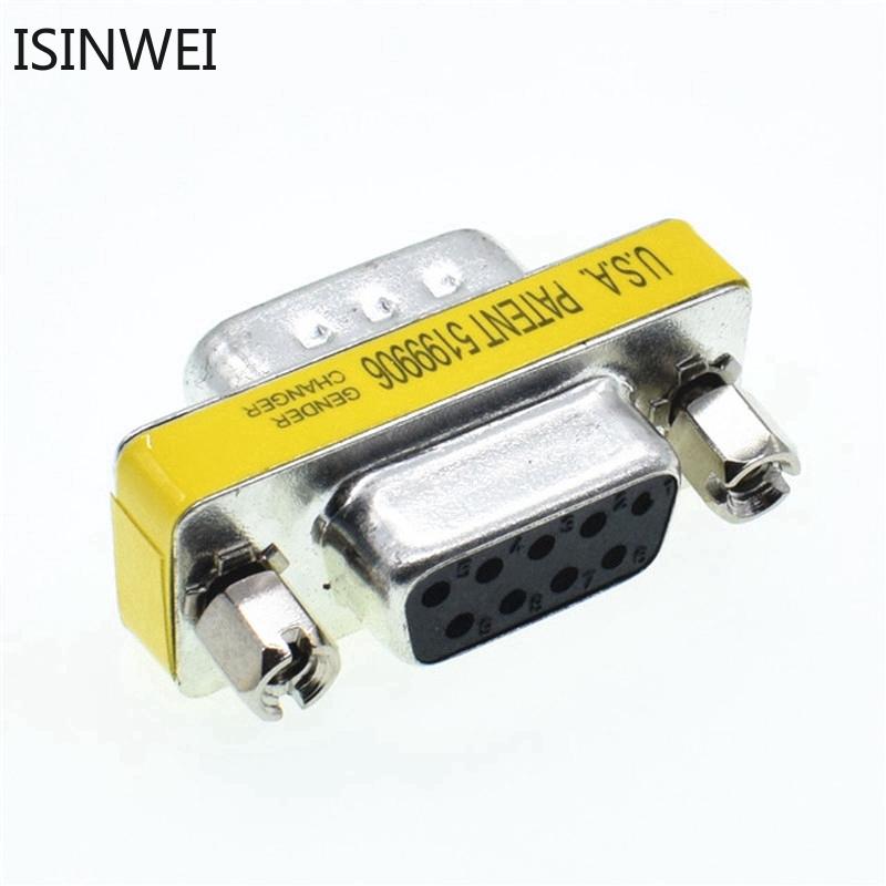 DB9 Female to Male Mini Gender Changer Adapter RS232 Serial Connector (3)