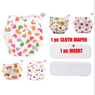BABY WASHABLE ADJUSTABLE CLOTHDIAPER WITH FREE INSERT