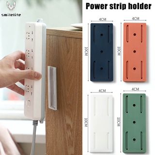 Powerful Traceless Wall-Mounted Sticker Plug Fixer Home Self-Adhesive Socket Cable Wire Organizer Seamless Strip Holder