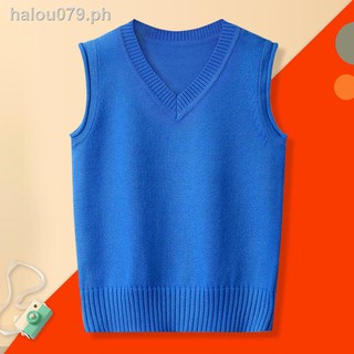 Hot sale❁Children s knitted vest girls sweater vest autumn and winter wear sleeveless girls warm jacket foreign style 2021 new