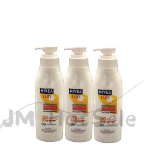 3 Bottle NIVEA Sun Collagen Protection Whitening Immediate lotion 400ml