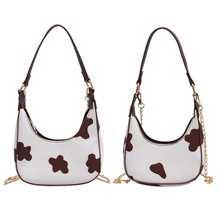 Keshieng Cow underarm baguette handbag fashion one-shoulder messenger bag (5)