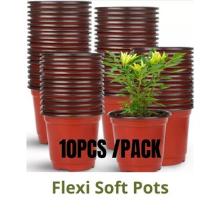 10PCS Soft Flexible Flower Pot Terracotta Seedling Pot 160MM