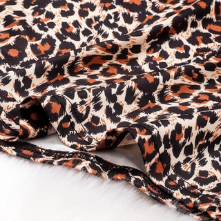 Baby Girl Leopard Tops T-Shirt Ruffle Leather +Zipper Hip Skirt Dress Set (6)