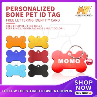 Dog Tag Personalized Name Engraved ID Tags For Dog Bone Pet ID Tag Custom Cat collar Name