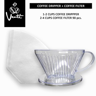 Coffee dripper set - Coffee filter with 2-4 cups coffee dripper and 2-4 cups coffee filter