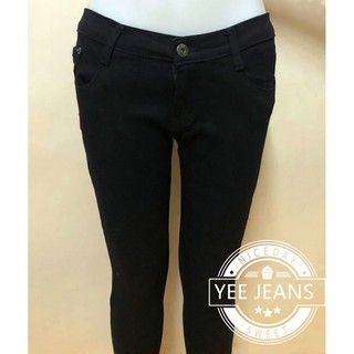 Denim maong jeans skinny pants stretchy fashion for women`s jeans black-2765#