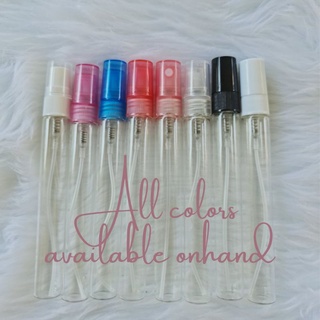 10ml GLASS SPRAY BOTTLE Transparent and other colors