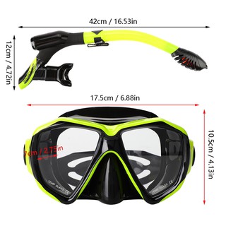 High Quality TUO Anti-fog Diving Mask Snorkel Set Full Dry Tube Underwater Swimming Equipment (4)