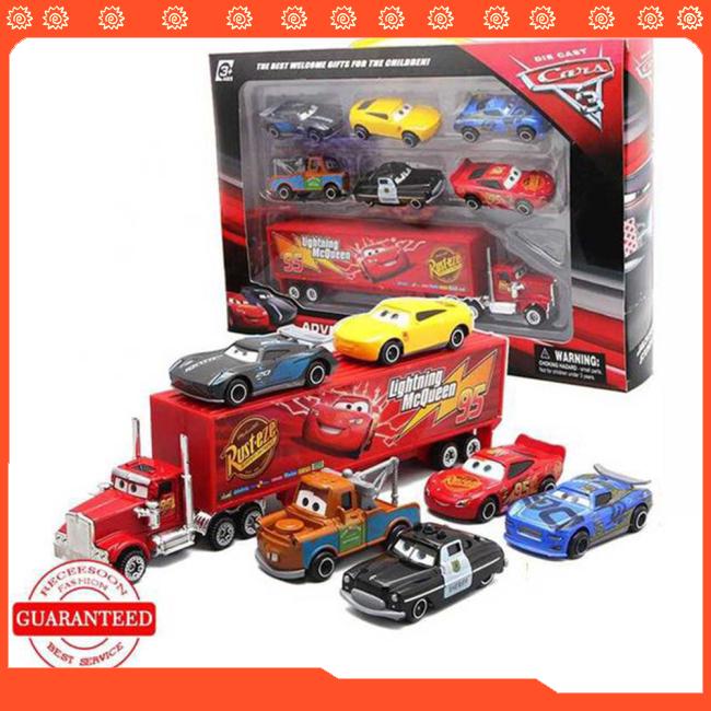 COD 7PCS Set Disney Pixar Cars 2 McQueen Metal Toys Model Car Birthday Gift for Kids Boy (1)