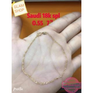 Bracelet, 18k Saudi Gold, 0.55grams,pawnable,good for investment, authentic