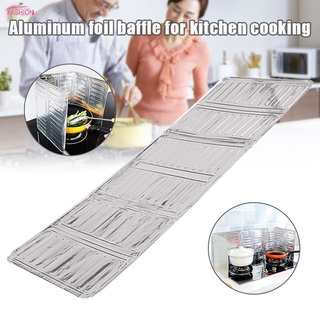 Kitchen Splash Proof Baffle Foldable Oil Splash Screen Cover Shield Guard Aluminium Foil Plate for Gas Stove