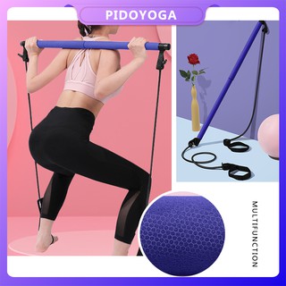 PIDO Multifunctional Pilates Bar Fitness Bar Pilates Bar Fitness Bar Yoga Equipment Home Multi-function Pull Rope Elastic Rope Stretching Band Back Trainer Fitness Pilates Bar