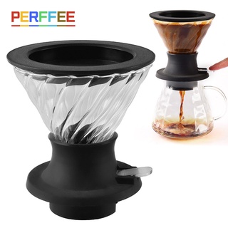 Immersion Dripper Coffee Filter Pour Over Coffee Maker V Shape Drip Glass V60 V02 Coffee Filter with