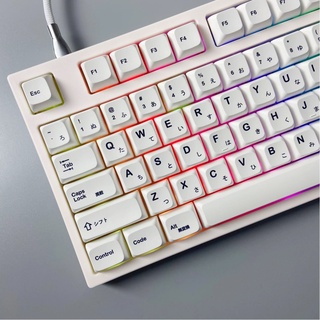 Minimalist White Keycap XDA Profile 135 Key PBT 6.25U 7U Space Bar Simple And Stylish Adaptation Mechanical Keyboard
