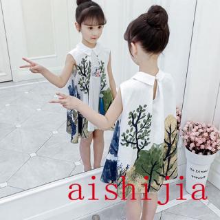 Ready stock aishijia Size：80-160 Children's Little Girl Super Foreign Princess SkirtASleeveless Skirt, No Shrinkage, No Pilling (3)