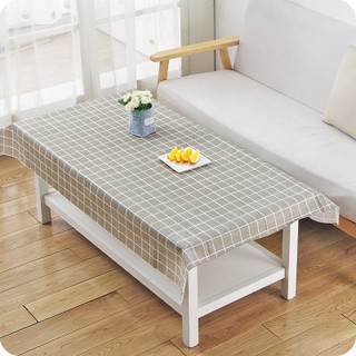 Waterproof anti - hot anti - oil wash table cloth Nordic grid tea table mat (6)