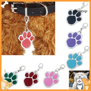 Ten_Paw Dog Puppy Cat Anti-Lost ID Name Tags Collar Pendant Charm Pet Accessories