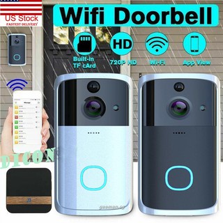 Smart Video Wireless WiFi Door Bell IR Visual Camera Record Security System OC7g