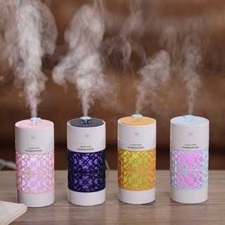 Lucky Cup Humidifier USB Ultrasonic Aroma Diffuser 3 in 1 mini Essential oil Diffuser with LED light USB fan for Car Humidifiers