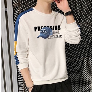 Cotton new spring and autumn round neck loose Pullover Sweater men's coat Korean long sleeve casual T-shirt bottomed shirt