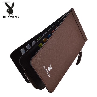 Playboy Men s Card Holder Ultra-thin Long Multi-card Bank Card Holder Zipper Wallet Men s Multifunct
